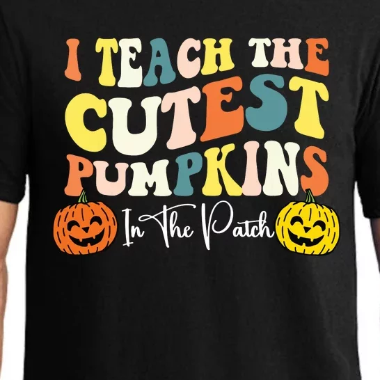 I Teach The Cutest Pumpkins In The Patch Teacher Fall Pajama Set