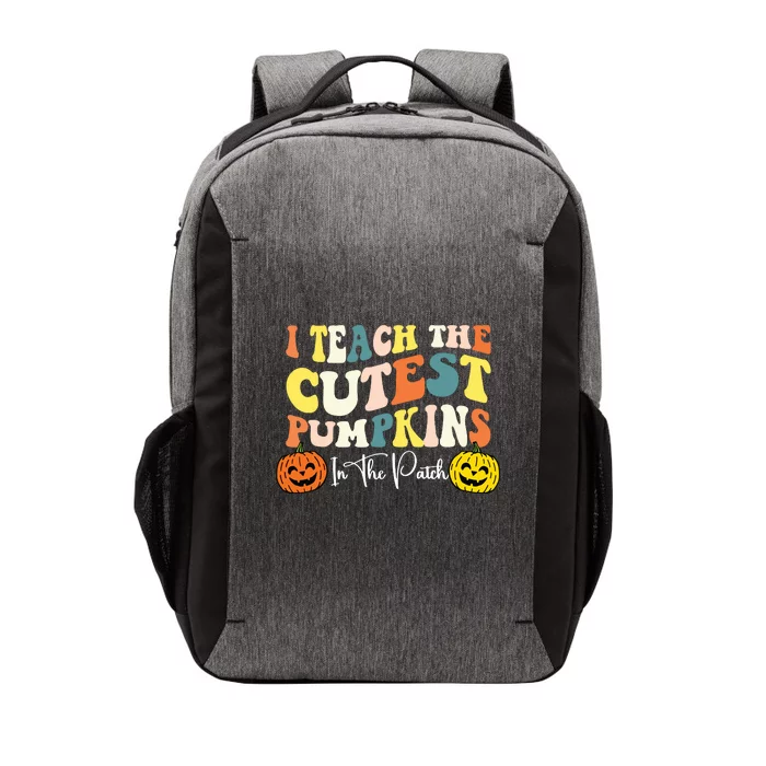 I Teach The Cutest Pumpkins In The Patch Teacher Fall Vector Backpack