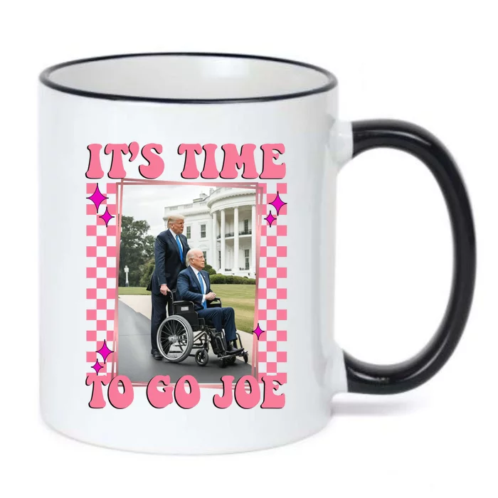 Its Time To Go Joe Wheelchair Funny Trump 2024 Retro Black Color Changing Mug