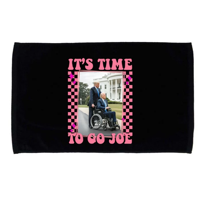 Its Time To Go Joe Wheelchair Funny Trump 2024 Retro Microfiber Hand Towel