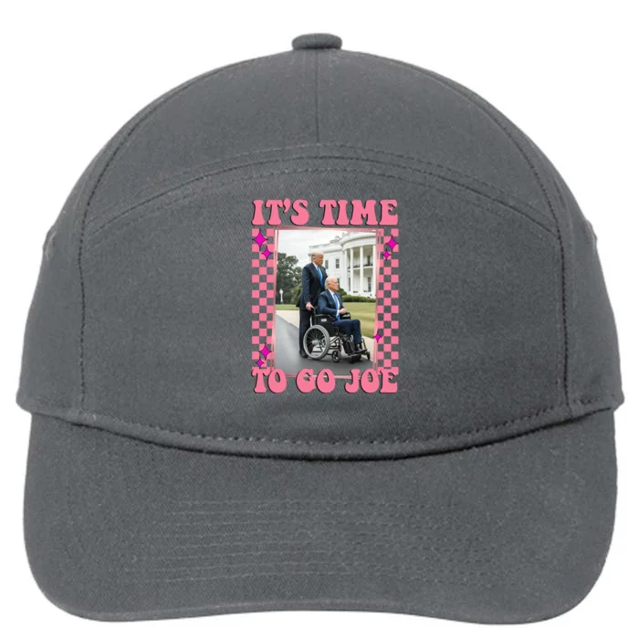 Its Time To Go Joe Wheelchair Funny Trump 2024 Retro 7-Panel Snapback Hat