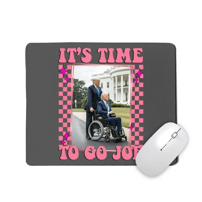 Its Time To Go Joe Wheelchair Funny Trump 2024 Retro Mousepad