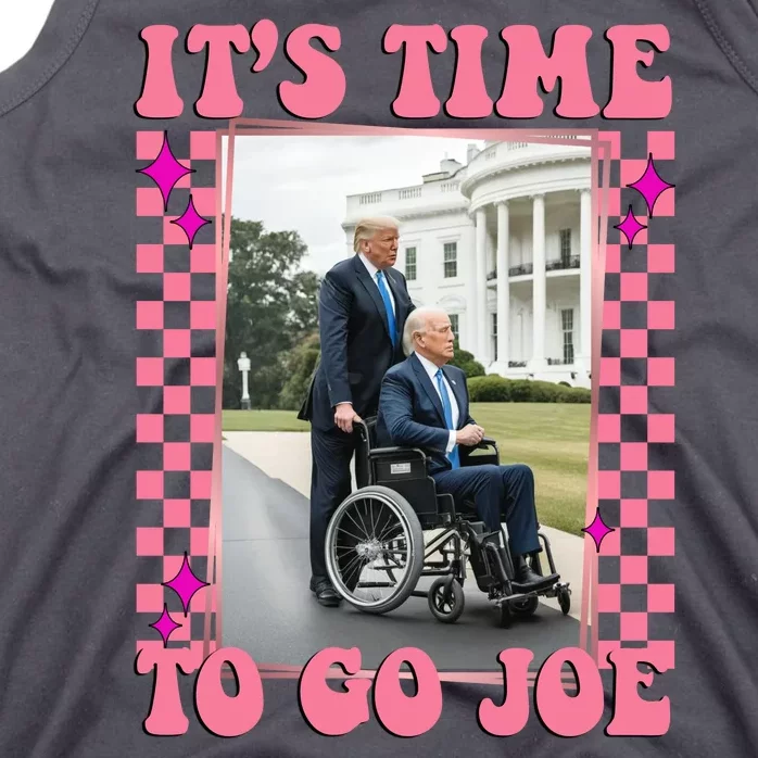 Its Time To Go Joe Wheelchair Funny Trump 2024 Retro Tank Top