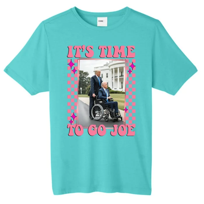 Its Time To Go Joe Wheelchair Funny Trump 2024 Retro ChromaSoft Performance T-Shirt