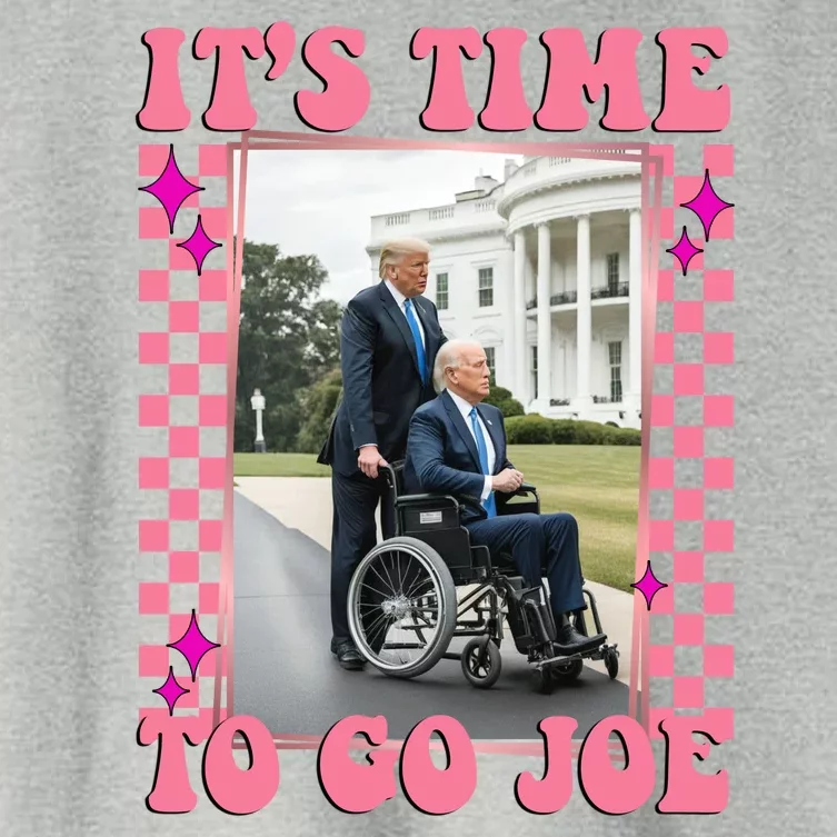 Its Time To Go Joe Wheelchair Funny Trump 2024 Retro Women's Crop Top Tee