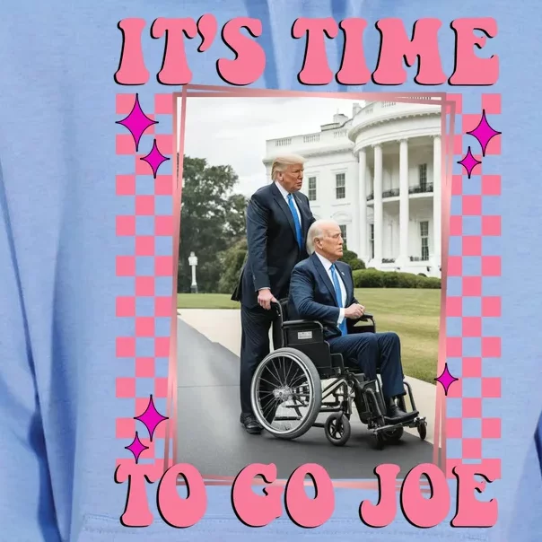 Its Time To Go Joe Wheelchair Funny Trump 2024 Retro Unisex Surf Hoodie