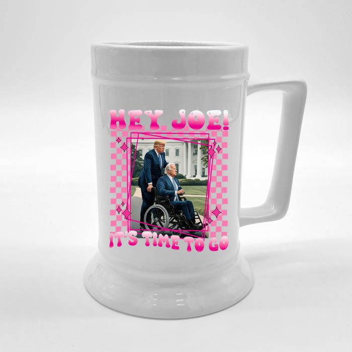 ItS Time To Go Joe Funny Trump 2024 Front & Back Beer Stein