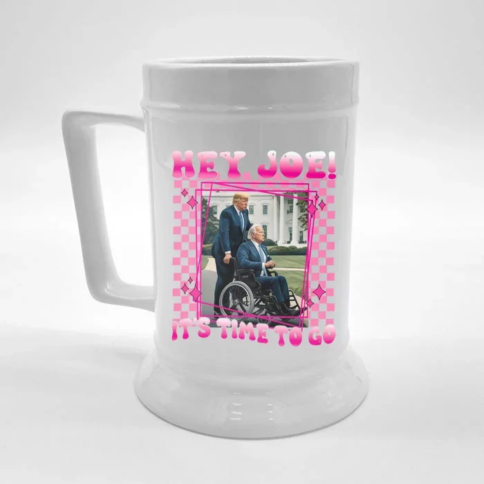 ItS Time To Go Joe Funny Trump 2024 Front & Back Beer Stein