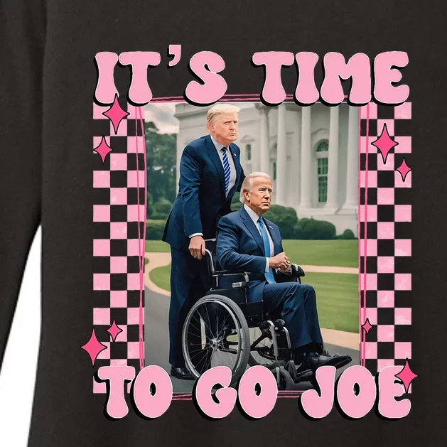 Its Time To Go Joe Funny Trump 2024 Womens CVC Long Sleeve Shirt