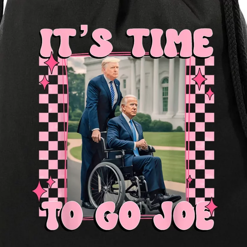 ItS Time To Go Joe Funny Trump 2024 Drawstring Bag