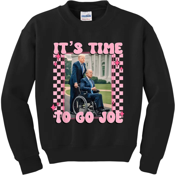 ItS Time To Go Joe Funny Trump 2024 Kids Sweatshirt