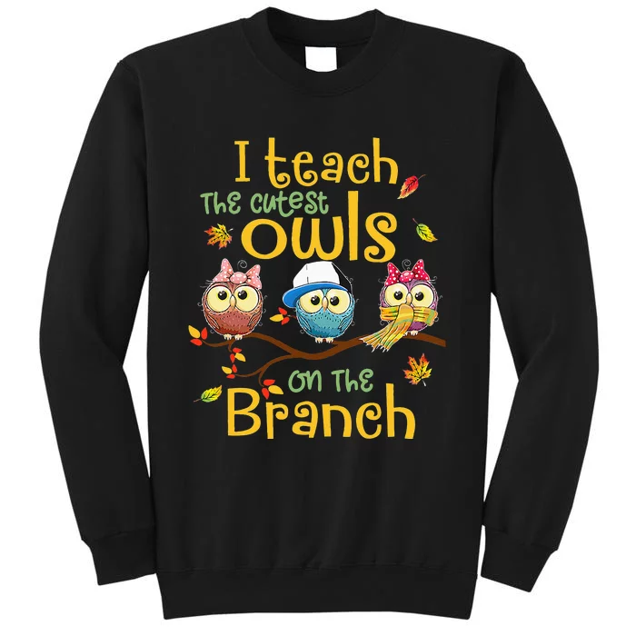 I Teach The Cutest Owls On The Branch Teacher Fall Autumn Sweatshirt