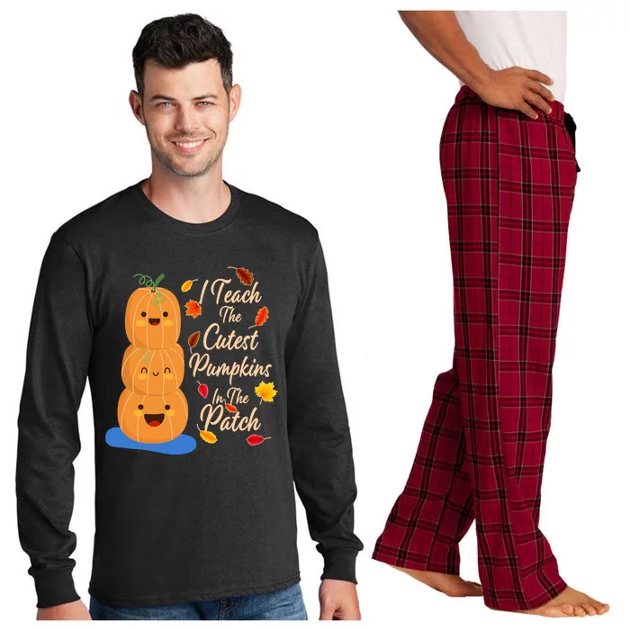 I Teach The Cutest Pumpkins In The Patch Long Sleeve Pajama Set