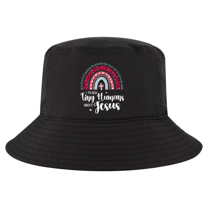 I Teach Tiny Humans About Jesus Teacher Appreciation Bible Cool Comfort Performance Bucket Hat