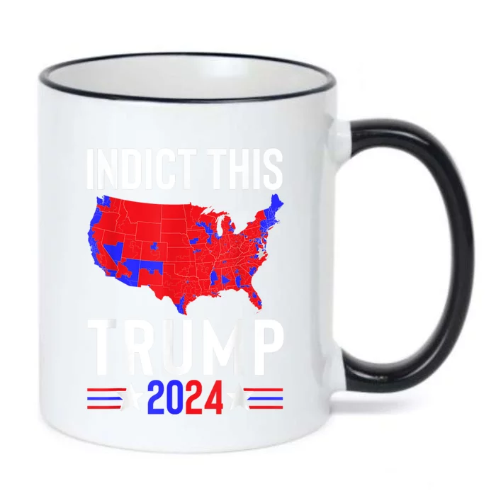 Indict This Trump 2024 Us Flag Meme Political Election Retro Cute Gift Black Color Changing Mug