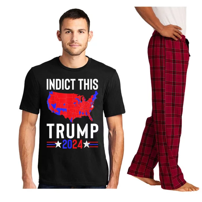 Indict This Trump 2024 Us Flag Meme Political Election Retro Cute Gift Pajama Set