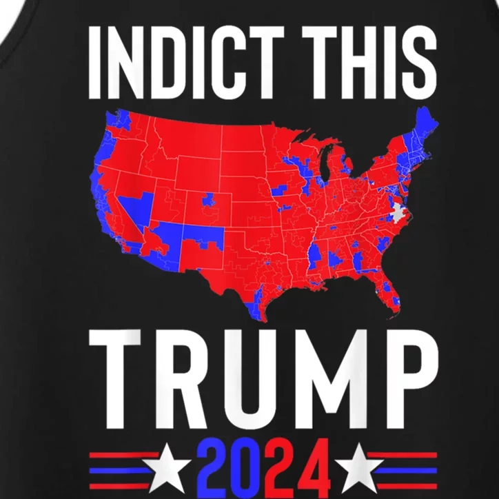 Indict This Trump 2024 Us Flag Meme Political Election Retro Cute Gift Performance Tank