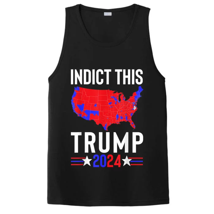 Indict This Trump 2024 Us Flag Meme Political Election Retro Cute Gift Performance Tank