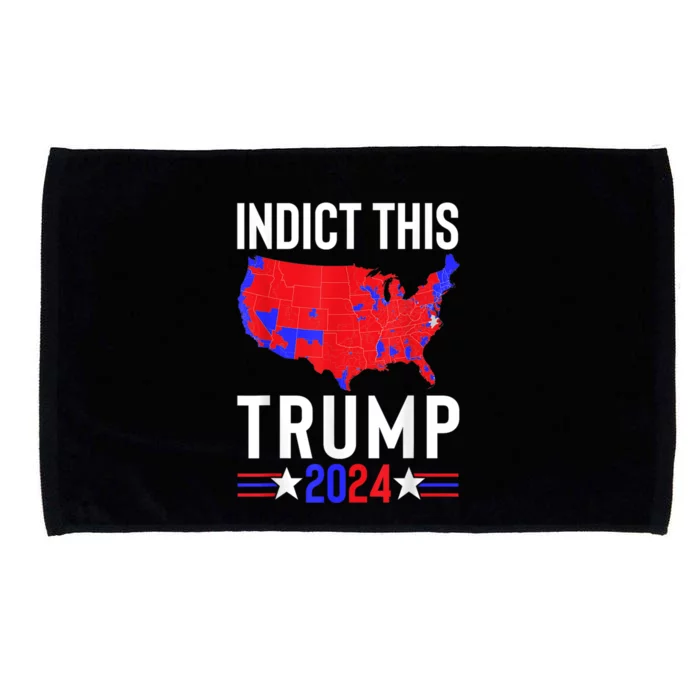 Indict This Trump 2024 Us Flag Meme Political Election Retro Cute Gift Microfiber Hand Towel