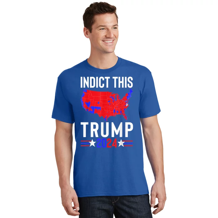 Indict This Trump 2024 Us Flag Meme Political Election Retro Cute Gift T-Shirt