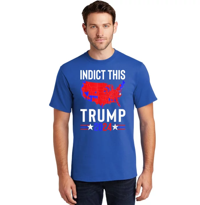 Indict This Trump 2024 Us Flag Meme Political Election Retro Cute Gift Tall T-Shirt