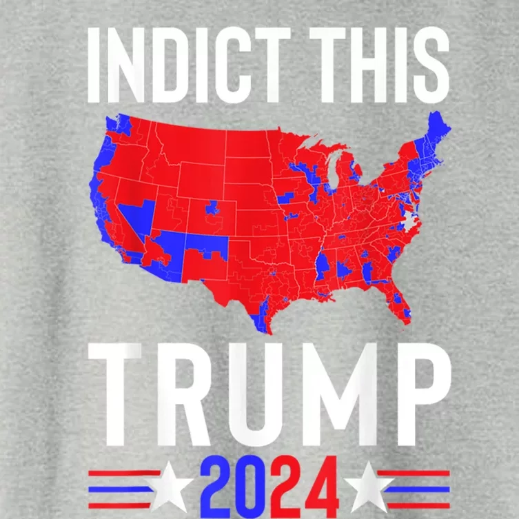 Indict This Trump 2024 Us Flag Meme Political Election Retro Cute Gift Women's Crop Top Tee