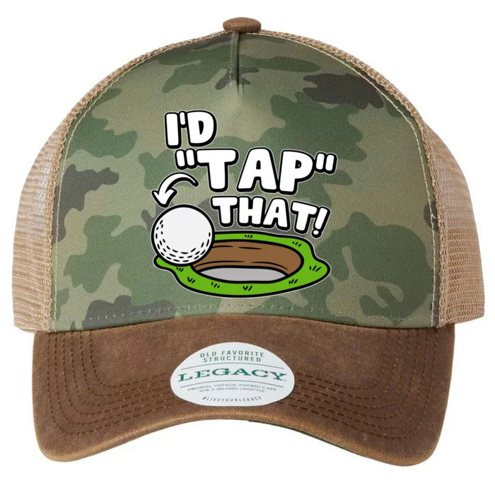 Id Tap That Funny Golf Lover Legacy Tie Dye Trucker Hat