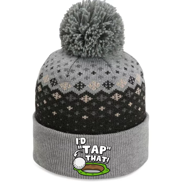 Id Tap That Funny Golf Lover The Baniff Cuffed Pom Beanie