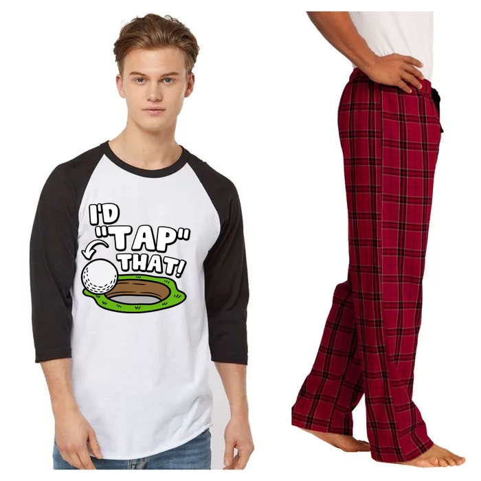 Id Tap That Funny Golf Lover Raglan Sleeve Pajama Set