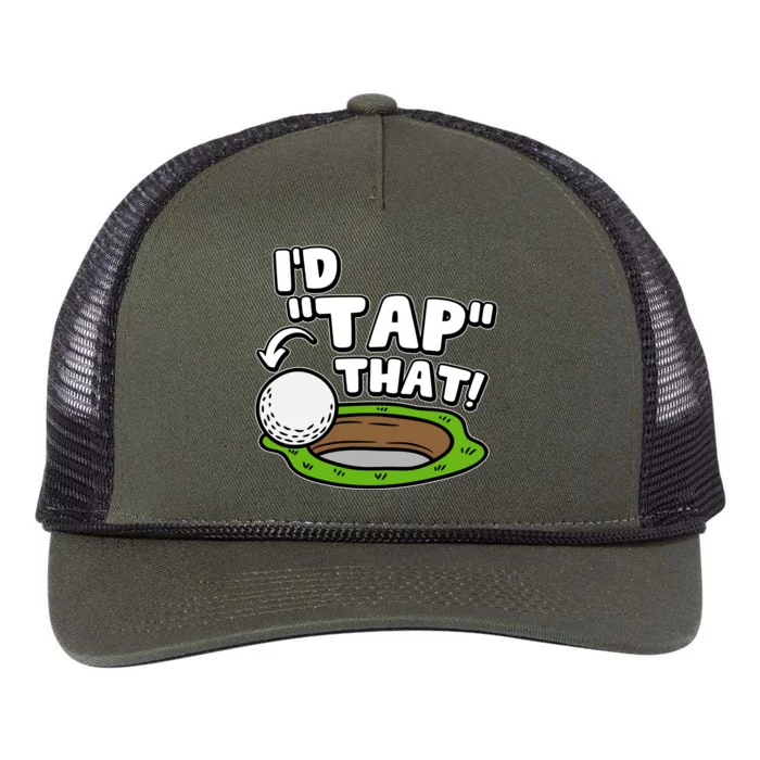 Id Tap That Funny Golf Lover Retro Rope Trucker Hat Cap