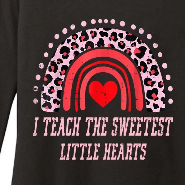 I Teach The Sweetest Hearts Rainbow Teacher Cool Gift Womens CVC Long Sleeve Shirt