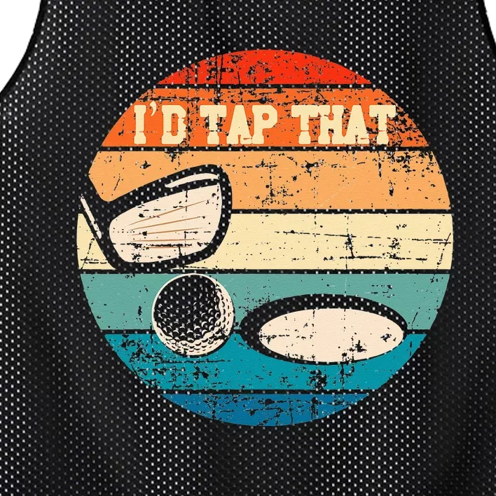 Id Tap That Golf Ball Hole Swing Golfing Course Sports Golf Mesh Reversible Basketball Jersey Tank