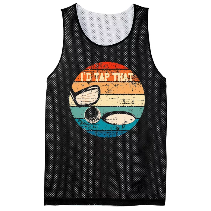 Id Tap That Golf Ball Hole Swing Golfing Course Sports Golf Mesh Reversible Basketball Jersey Tank