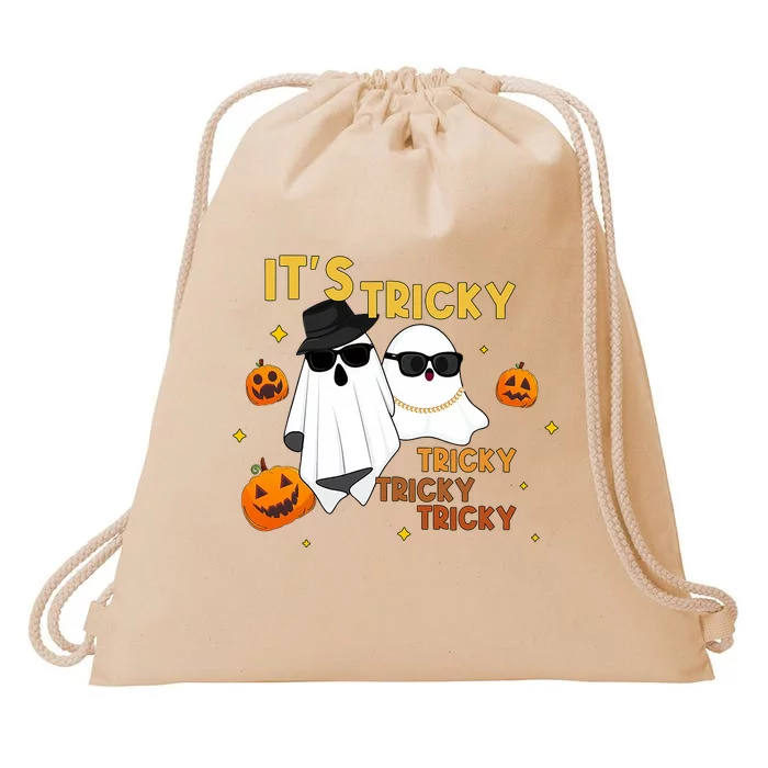 ItS Tricky Tricky Tricky Funny Ghost Boo Halloween Drawstring Bag