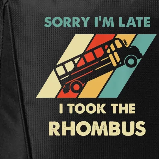 I Took The Rhombus Funny Math Nerd Funny Math Gift City Backpack