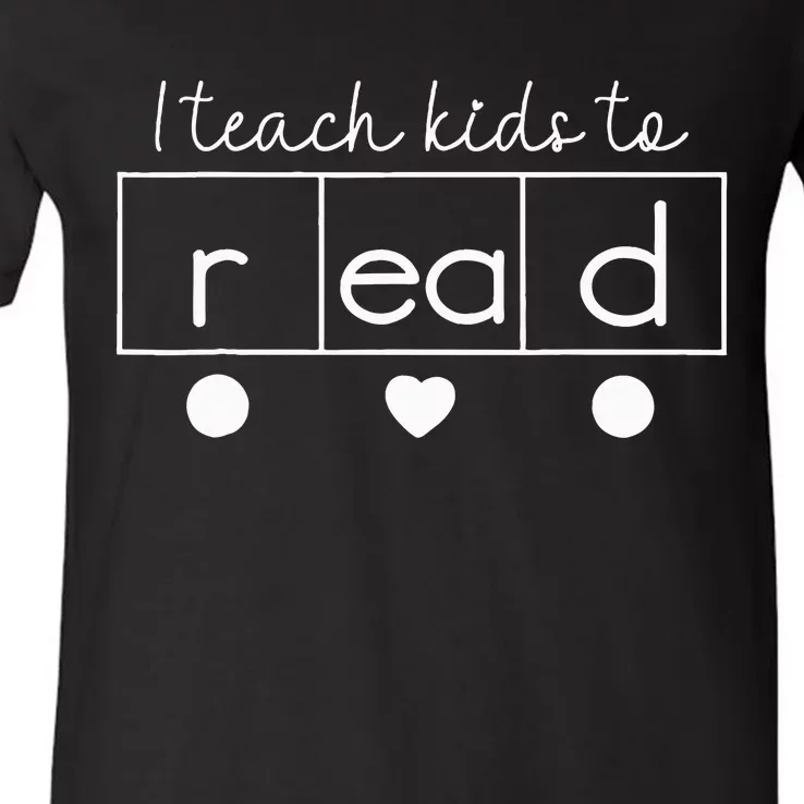 I Teach To Read Science Of Reading V-Neck T-Shirt