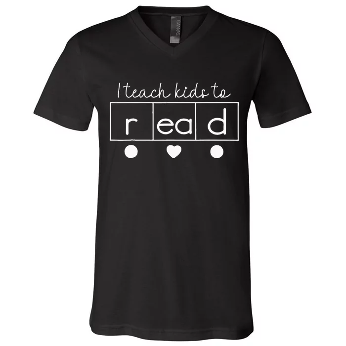 I Teach To Read Science Of Reading V-Neck T-Shirt