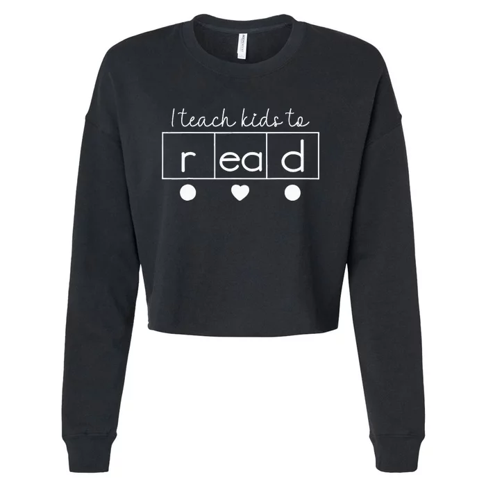 I Teach To Read Science Of Reading Cropped Pullover Crew