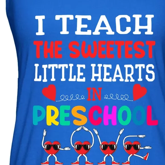 I Teach The Sweetest Little Hearts Preschool Teacher Meaningful Gift Ladies Essential Flowy Tank