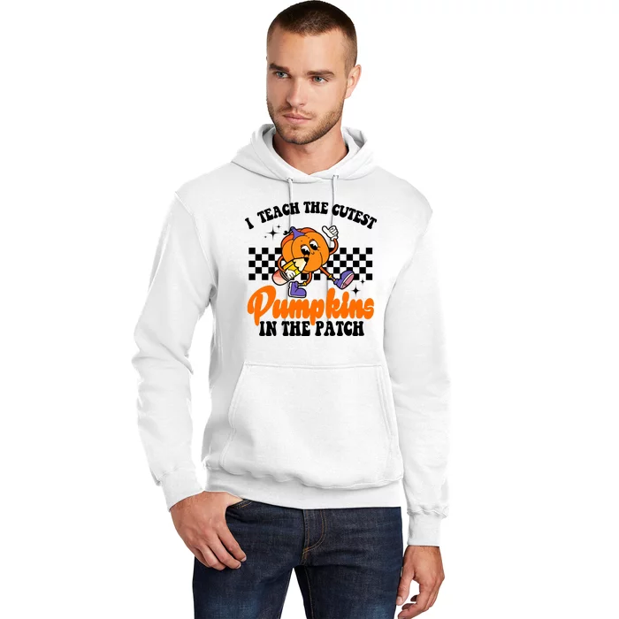 I Teach The Cutest Pumpkins Retro Teacher Halloween Hoodie