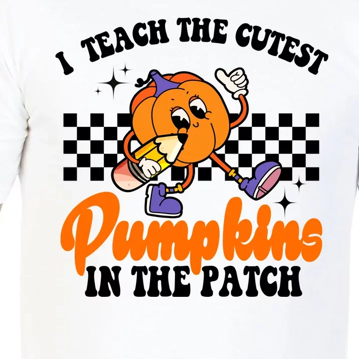 I Teach The Cutest Pumpkins Retro Teacher Halloween Comfort Colors T-Shirt