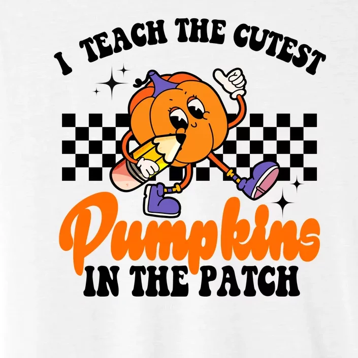 I Teach The Cutest Pumpkins Retro Teacher Halloween ChromaSoft Performance T-Shirt