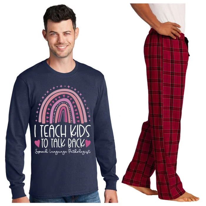 I Teach To Talk Back Speech Language Pathologist Long Sleeve Pajama Set