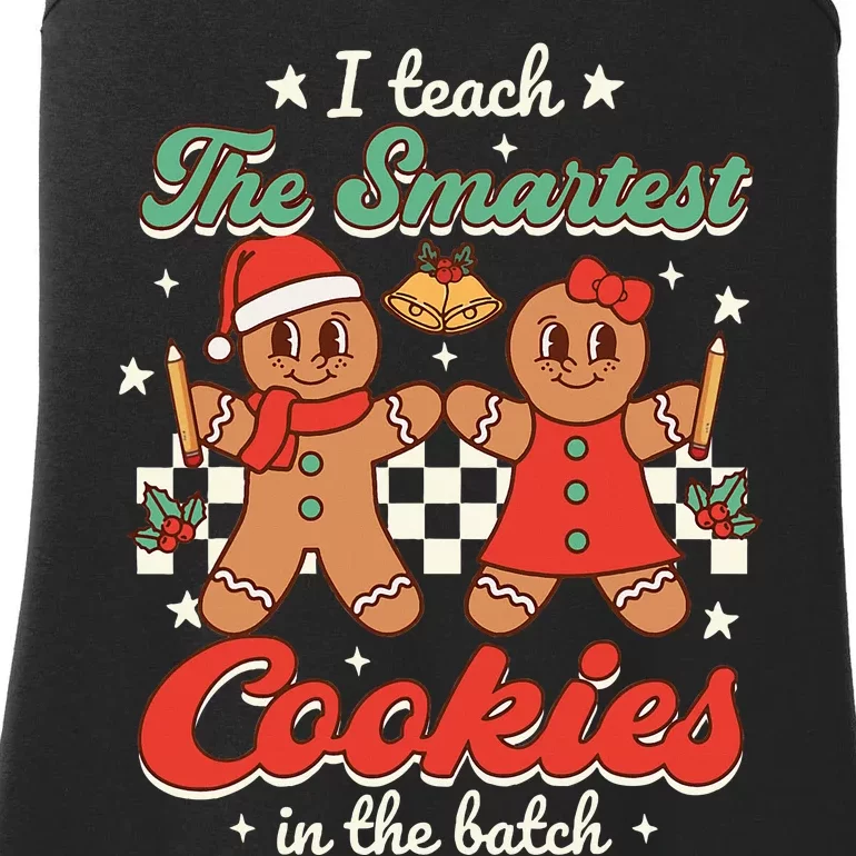 I Teach The Smartest Cookies In The Batch Teacher Christmas Ladies Essential Tank