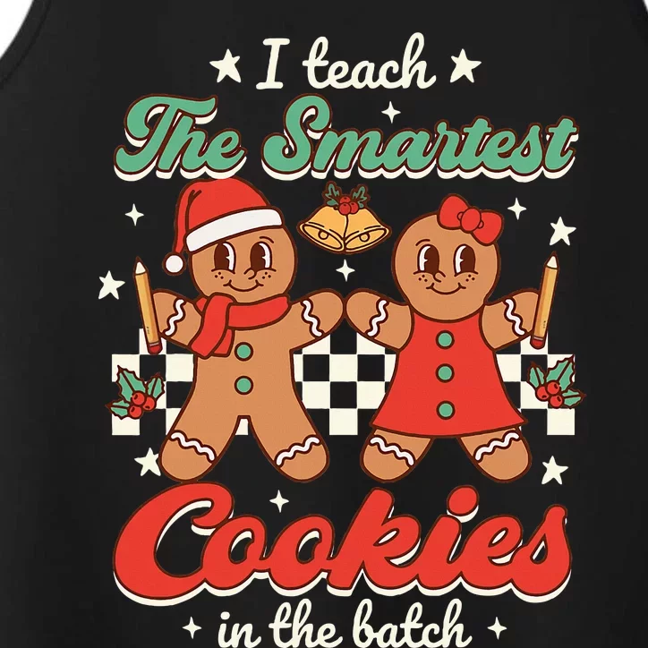 I Teach The Smartest Cookies In The Batch Teacher Christmas Performance Tank