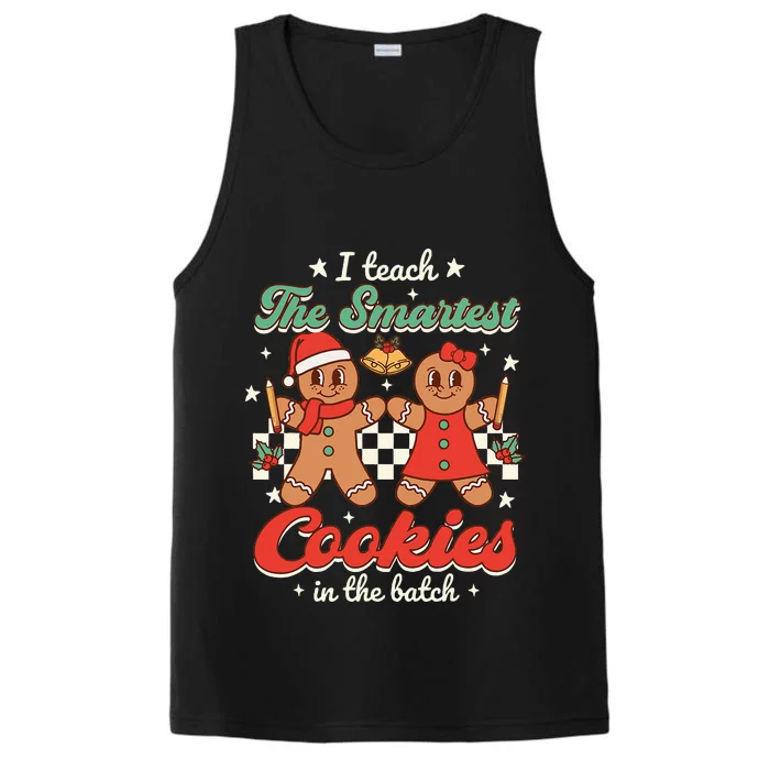 I Teach The Smartest Cookies In The Batch Teacher Christmas Performance Tank