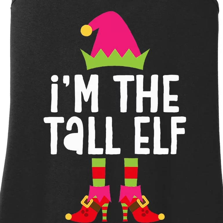 IM The Tall Elf Matching Christmas Costume Ladies Essential Tank