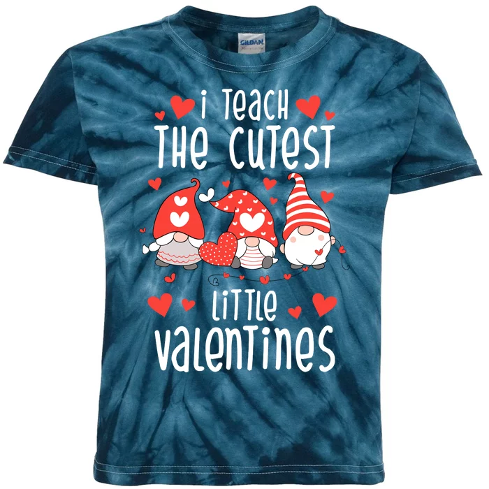 I Teach The Cutest Little Valentines Teacher Kids Tie-Dye T-Shirt