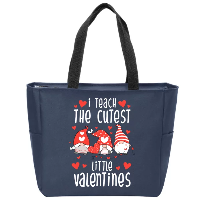 I Teach The Cutest Little Valentines Teacher Zip Tote Bag