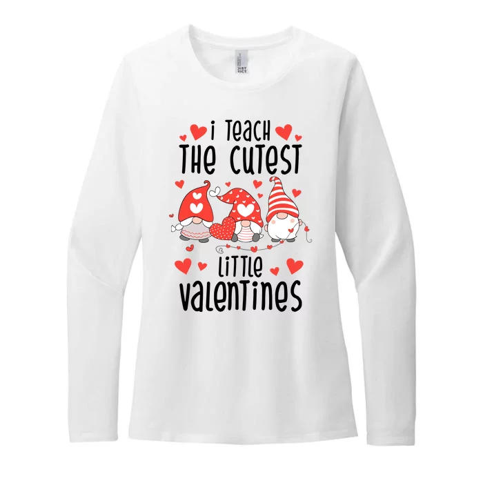 I Teach The Cutest Little Valentines Teacher Womens CVC Long Sleeve Shirt